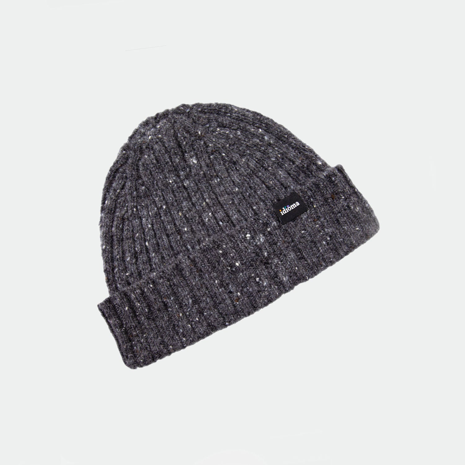 An Alba Wool Beanie - Black Pebble