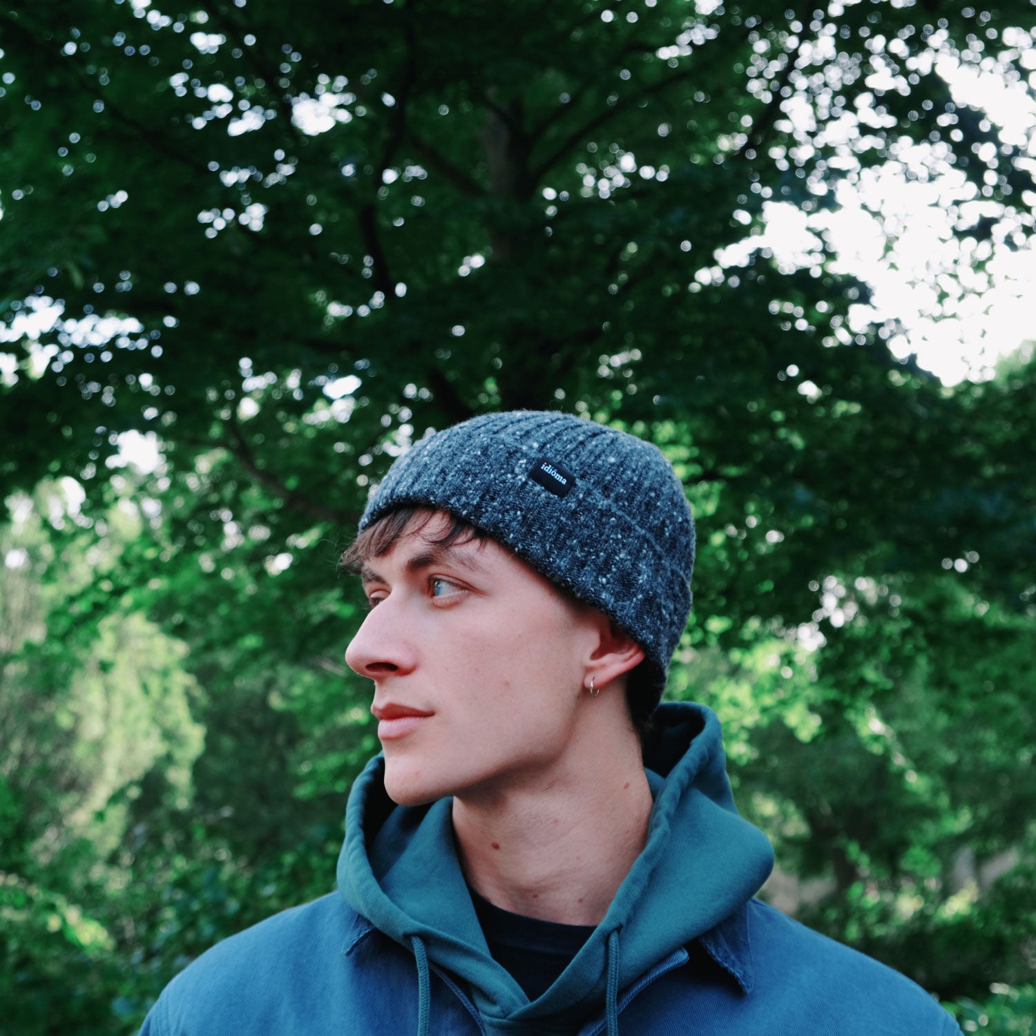 An Alba Wool Beanie - Black Pebble