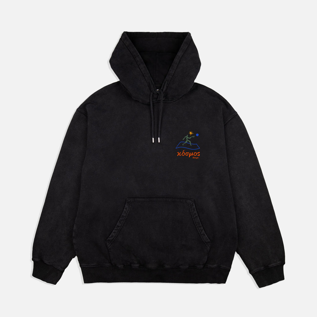 Kosmos Hoodie Black | Artistic Sweatshirt for Style & Comfort | Idioma
