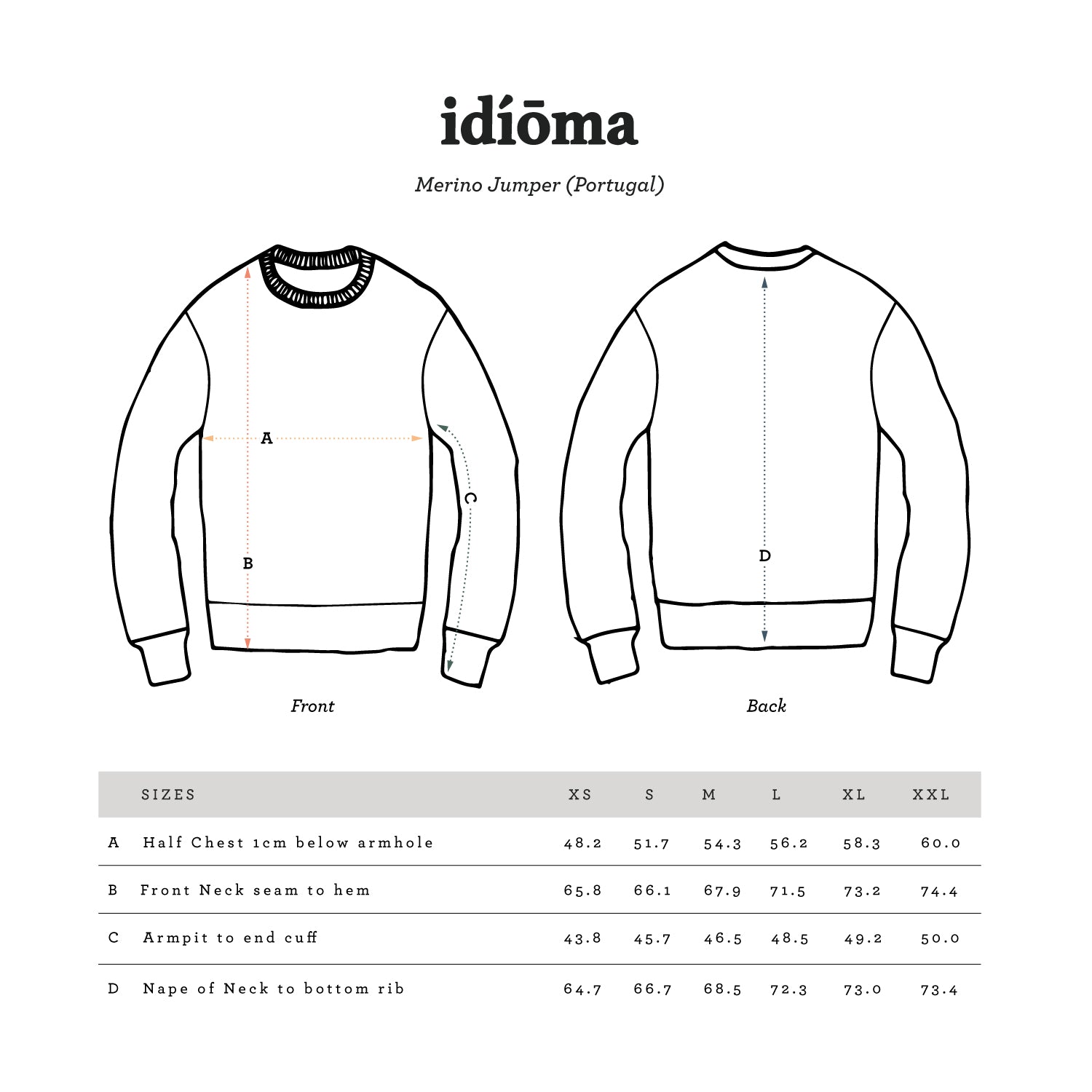 Merino Jumper - White Horse Blue